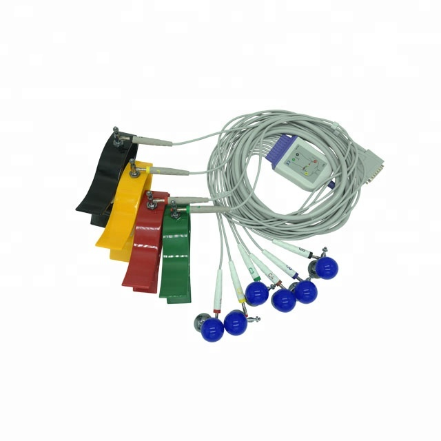 Nihon Kohden 15 Pin One Piece 10 Lead EKG cable,Din 3.0 IEC standard,China Medical product