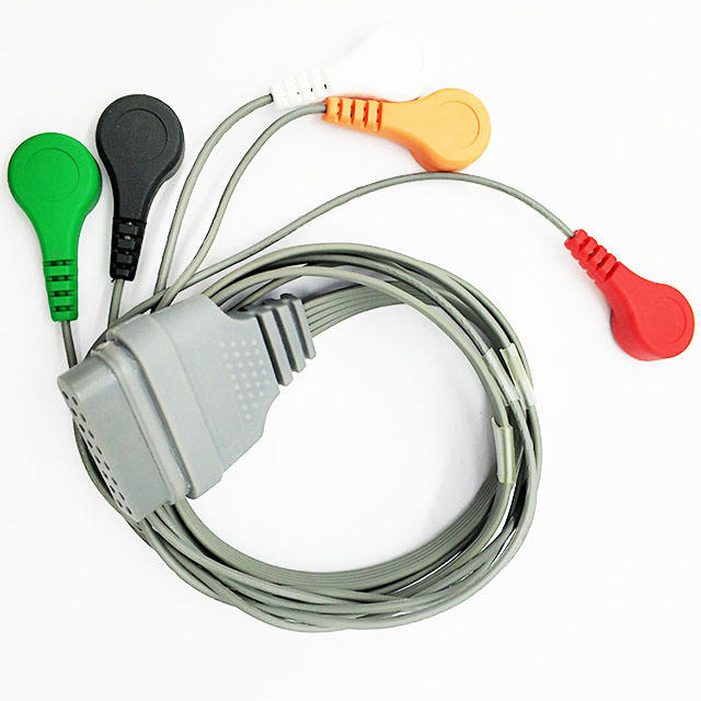 Compatible 16 Pin 7 Lead Se-2003/se-2012 Holter One Piece Ecg And Leadwires