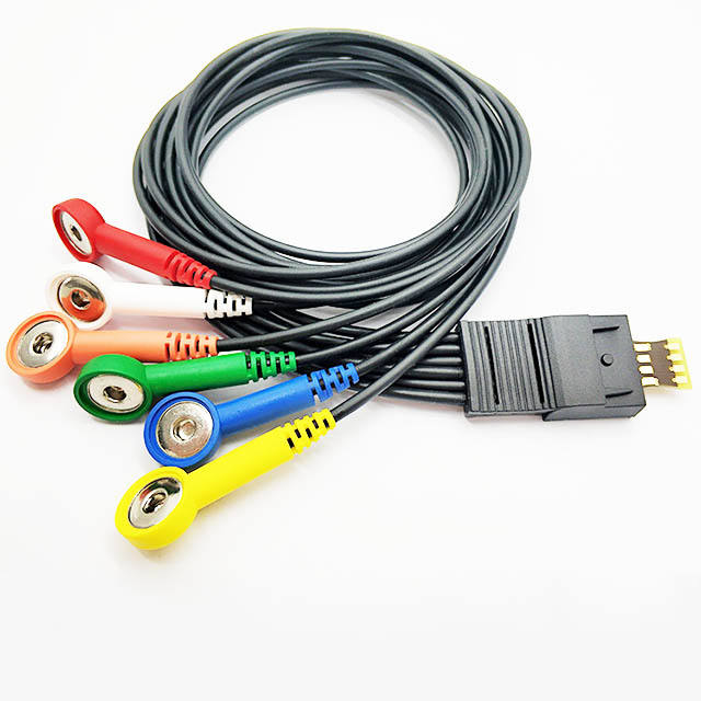 Compatible Schiller MT101/MT102 6 leads TPU holter ECG Cable with Snap type