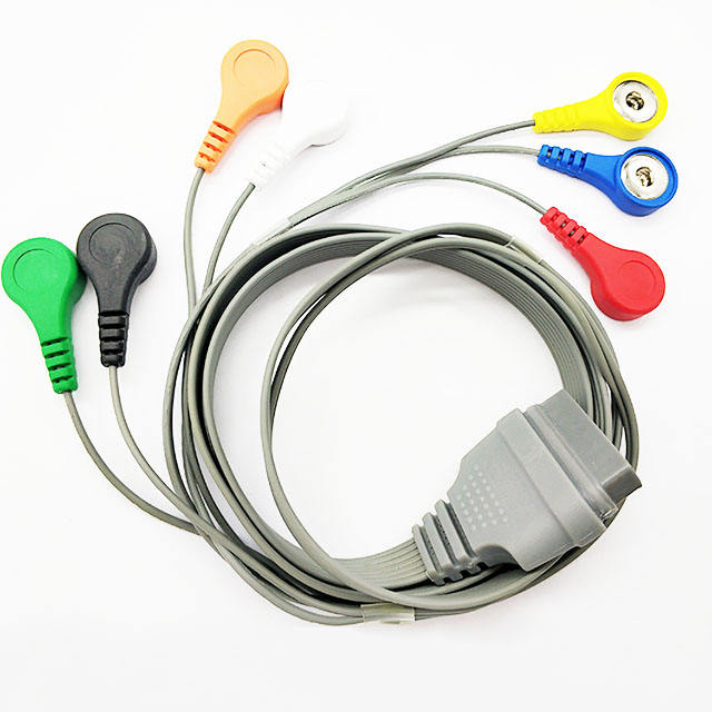 China Medical, EDAN SE - 2003 / SE - 2012 10 leads ecg holter cable snap type