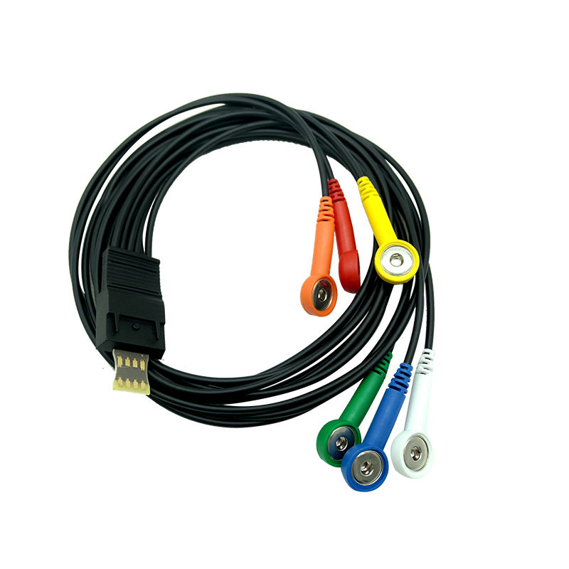 Compatible for Schiller MT101 / MT102, Best selling product, 6 Lead Holter ECG Cable