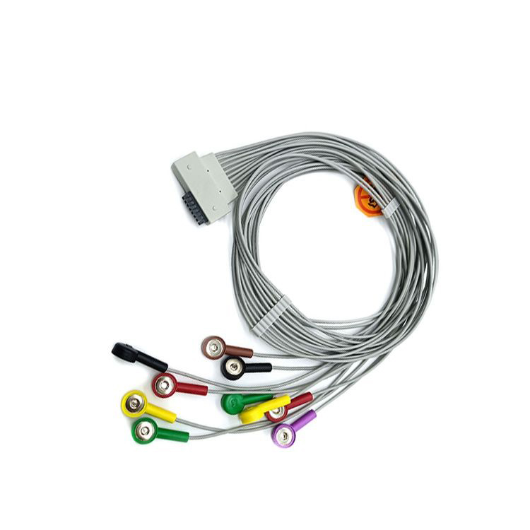 Cardioline 10 Leads ECG 0.9 m Holter Cable Snap Connector holter ecg
