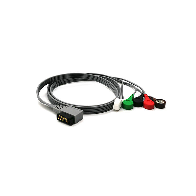 HP AHA standard 5 lead-wire philips ECG holter cable for Philips digitrak XT
