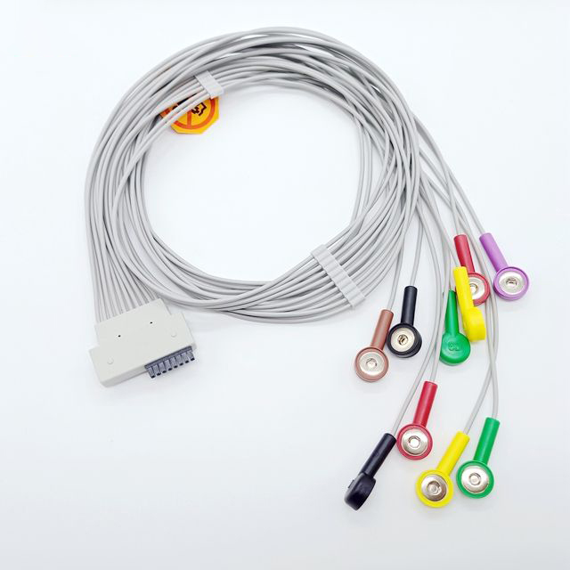 Cardioline 10 Lead ECG leadwire with banana pin Telemetry Holter Cable