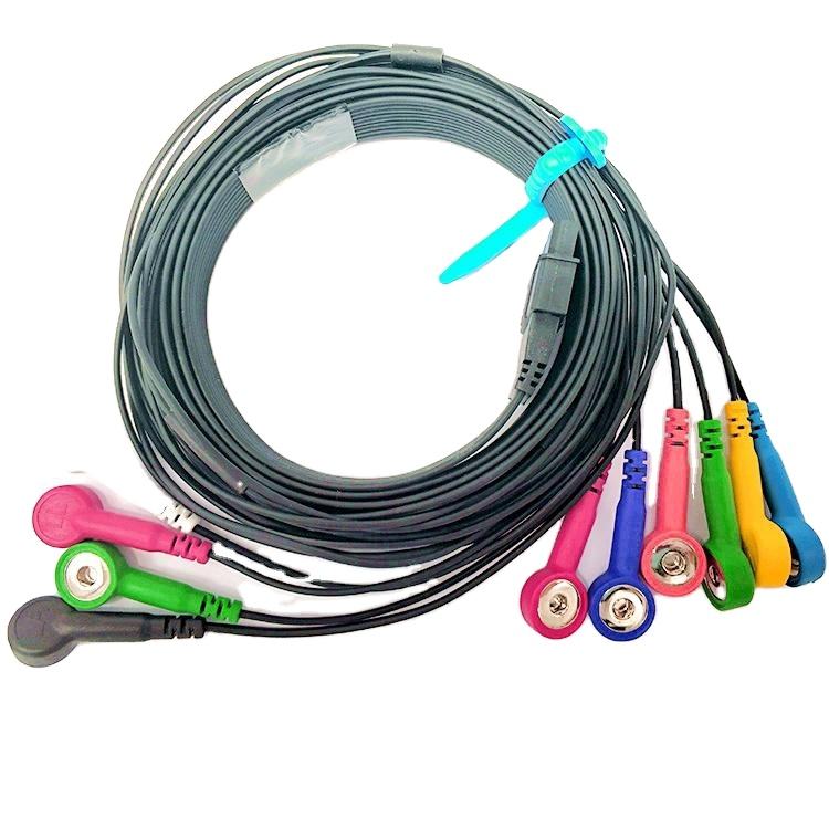 Compatible 10 Lead/ 10 Wire ECG Patient Holter Cable For Schiller Cardiovit FT-1 2.40022