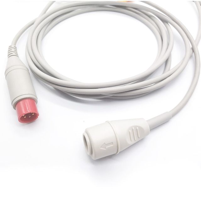 14-Pin Nihon Kohden Compatible IBP adapter cable to B.Bruan transducer